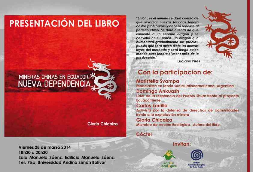 libro ecuador mineras chinas