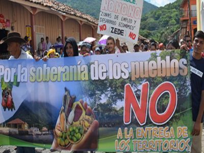 sur de hondurass protestas