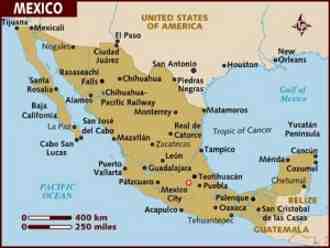 map of mexico