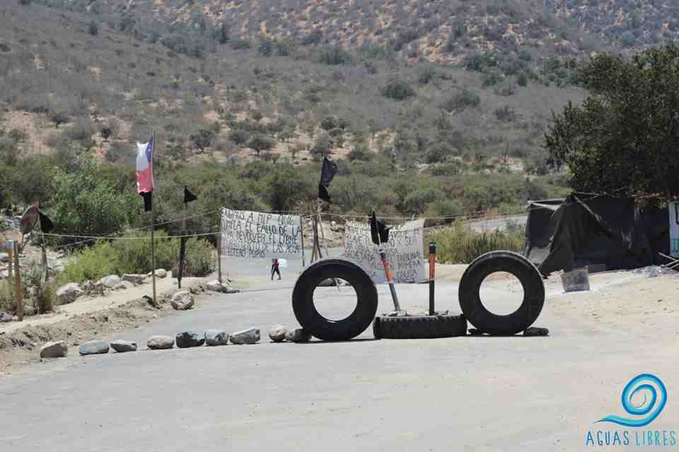 corte de ruta contra pelambres