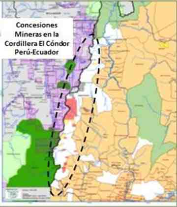 conseciones mineras cordillera del condor