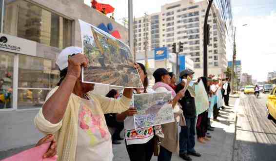 tundayme protesta en quito