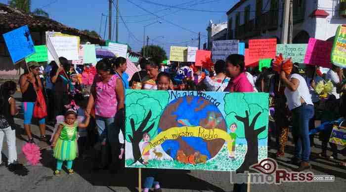 No a la mina si a la vida el lema del desfile en Zanatapec