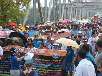 Manifestacion honduras dia de la tierra