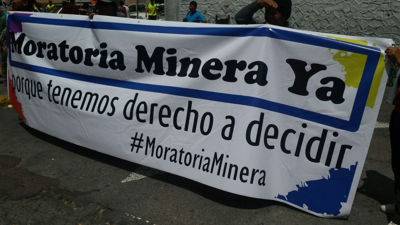 moratoria minera ya ecuador