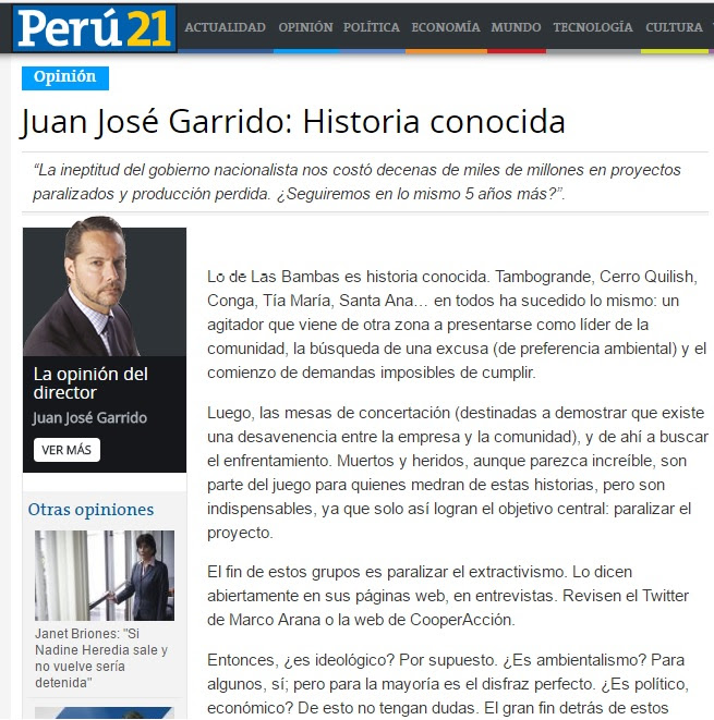 Peru21 editorial